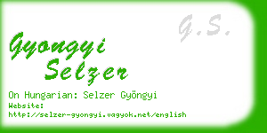 gyongyi selzer business card